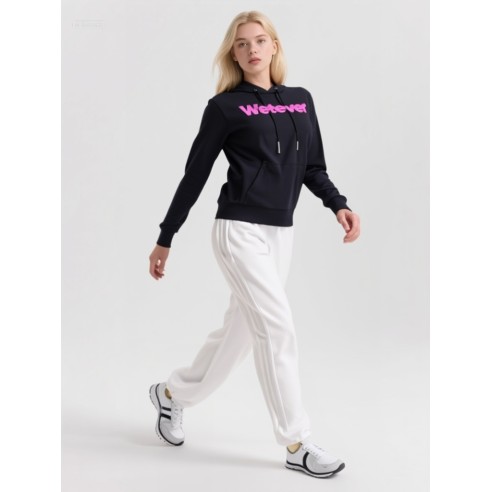 Hoodie Wetever black pink